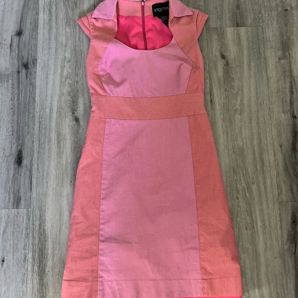 Etcetera Pink Colorblock Dress